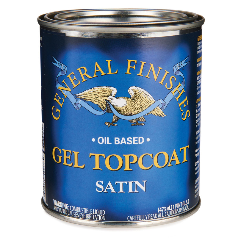 Gel Topcoat - Solvent Based - Satin - Size:1 Pint